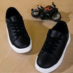 EVA Black Skater Sneakers - Boys Size 6.5 Lace Up